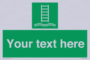 Custom sign safe condition Embarkation ladder